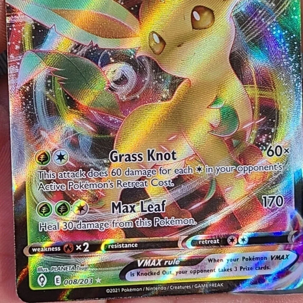 Leafeon Vmax 008/203 Full Art Ultra Rare - 2021 Pokemon Evolving Skies NM